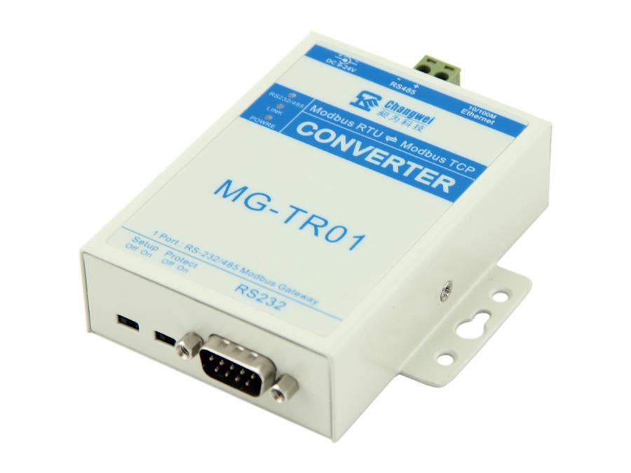 MG-TR01工業(yè)級(jí)RS232/485單串口Modbus網(wǎng)關(guān) Modbus RTU和Modbus TCP協(xié)議轉(zhuǎn)換器