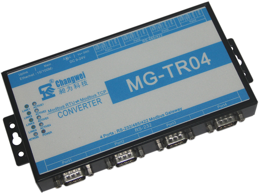 MG-TR04工業(yè)級(jí)四口RS232/485/422串口Modbus網(wǎng)關(guān) Modbus RTU和Modbus TCP協(xié)議轉(zhuǎn)換器